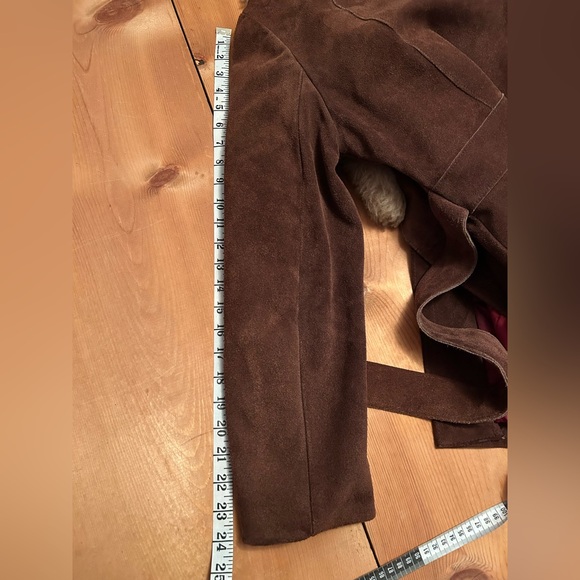 Vintage 1970s Suede Penny Lane Coat with Fur Trim - Picture 14 of 14